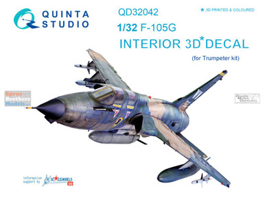 QTSQD32174 1:32 Quinta Studio Interior 3D Decal - F-35A F-35C Lightning II  (TRP kit) - Sprue Brothers Models LLC