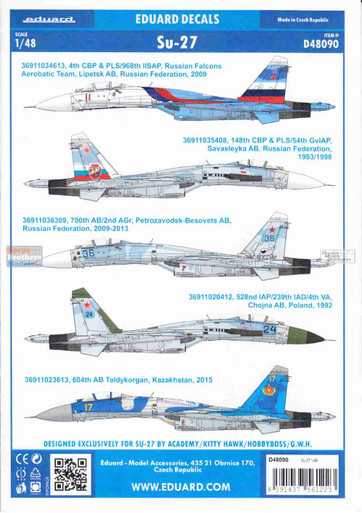 Maquette Eduard 72503 SU-27 Flanker A Extérieur - Échelle 1/72, Neuf République Tchèque