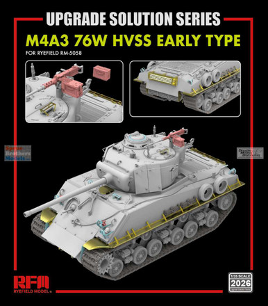 RFMRM2026 1:35 Rye Field Model M4A3 76(w) Sherman HVSS Early Type