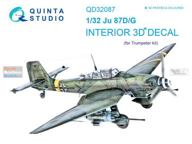 QTSQD32087 1:32 Quinta Studio Interior 3D Decal - Ju87D Ju87G Stuka (TRP  kit)