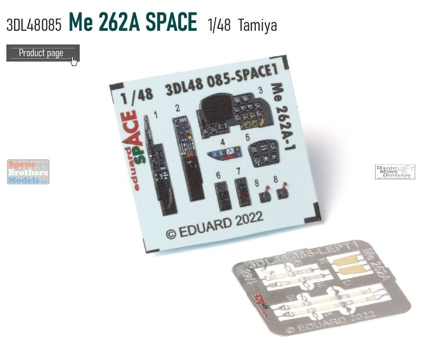 EDU3DL48085 1:48 Eduard SPACE - Me262A (TAM kit) - Picture 2 of 2