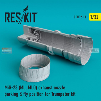 RESRSU320011U 1:32 ResKit MiG-23ML MiG-23MLD Flogger Exhaust Nozzles  [Parking & Fly Position] (TRP kit)