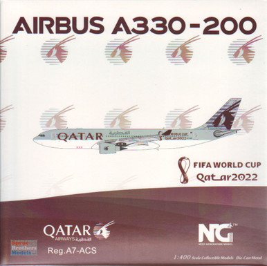 NGM61058 1:400 NG Model Qatar Airways Airbus A330-200 Reg #A7-ACS 'FIFA  World Cup Qatar 2022' (pre-painted/pre-built)