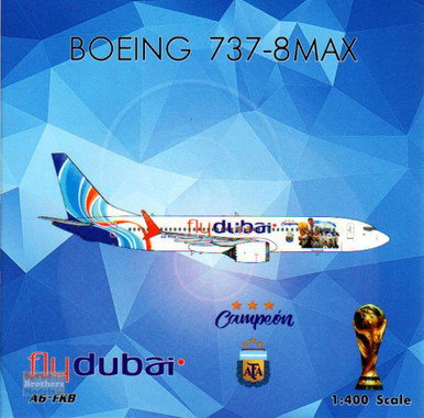 PHX04503 1:400 Phoenix Model FlyDubai B737 Max 8 Reg #A6-FKB