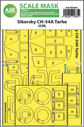 ASKM35005 1:35 ASK/Art Scale Mask [Double Sided] - CH-54A Tarhe (ICM ...