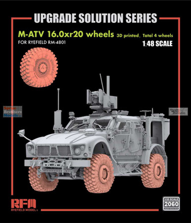 RFMRM2060 1:48 Rye Field Model 3D Printed Wheels - M-ATV 16.0xR20