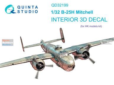 QTSQD32199 1:32 Quinta Studio Interior 3D Decal - B-25H Mitchell