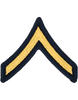 Army Private First Class E-2 Dress Blue Chevrons Pair