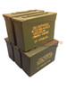 5 (FIVE) USGI METAL M19A1 30 CAL 7.62mm AMMO CANS 30 CALIBER Grade 3