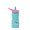 EcoVessel FROST Kids 13oz Insulated Water Bottle with Flip Straw Top