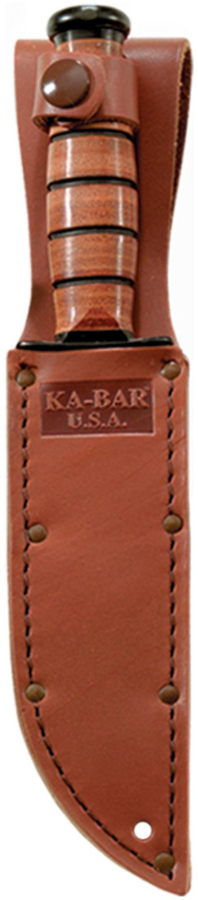 5 Inch Brown Plain Leather Sheath