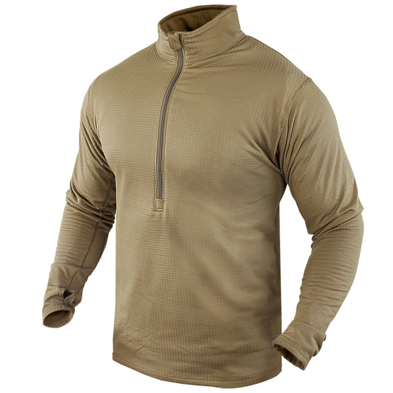 ECWCS Base II Military Generation III Zip Pullover Waffle Thermal Top