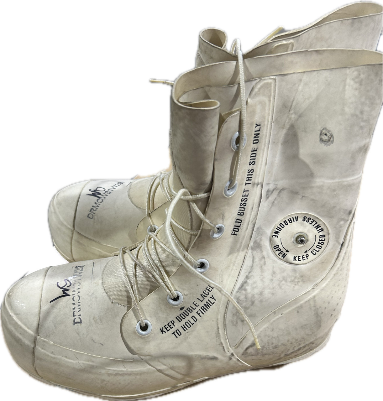 Bata Boots White Mickey Mouse Boots Size Military Surplus White