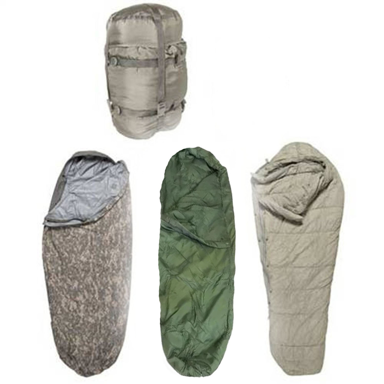 Military 4pc Modular Sleep System MSS ACU Sleeping Bag -60 Degrees