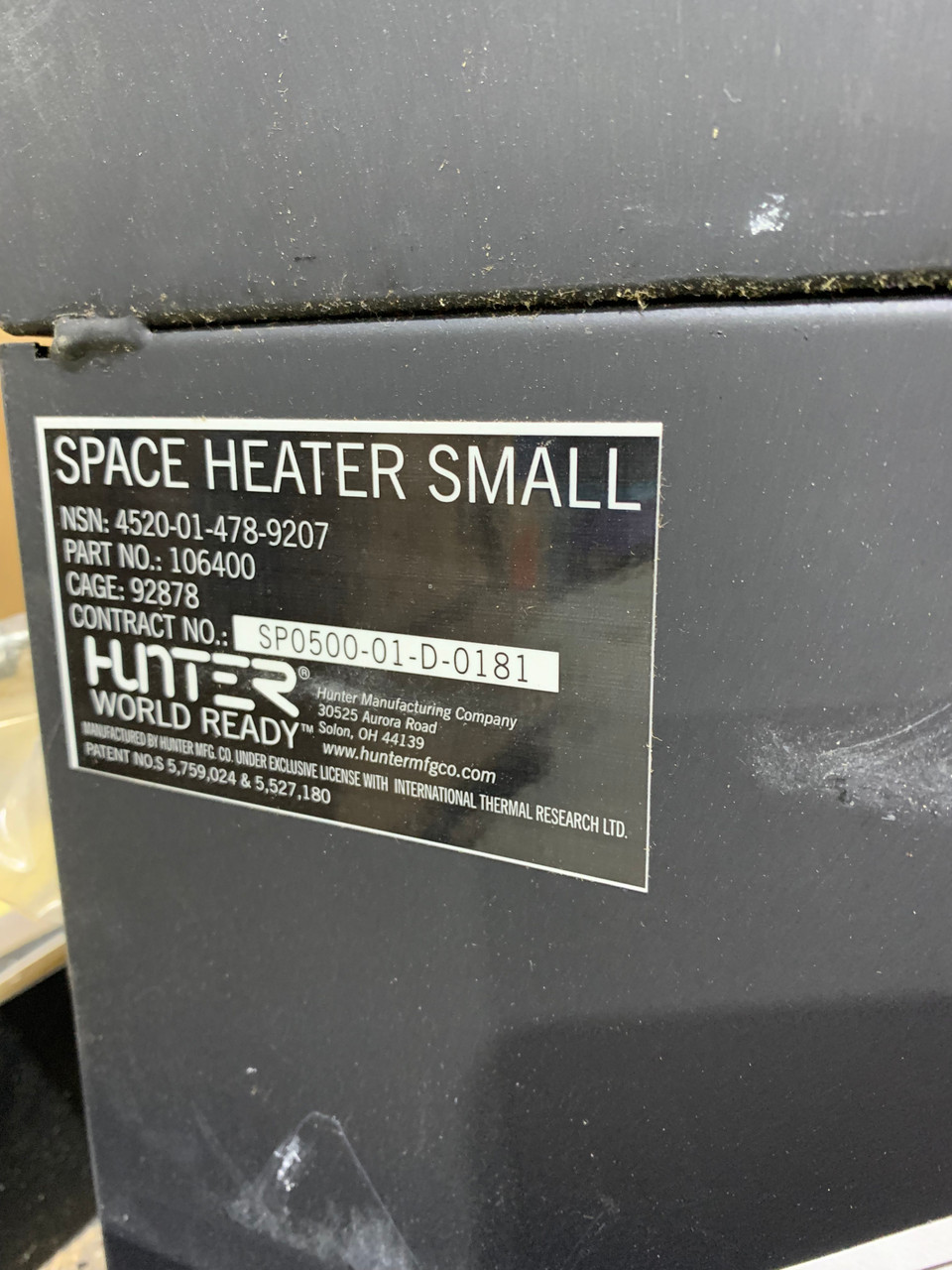Hunter Military Space Heater Small Off Grid Portable Multi-Fuel
