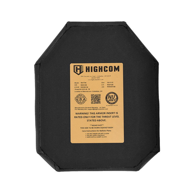 HighCom 4s17m Guardian Level IV Ceramic Body Armor Multicurve