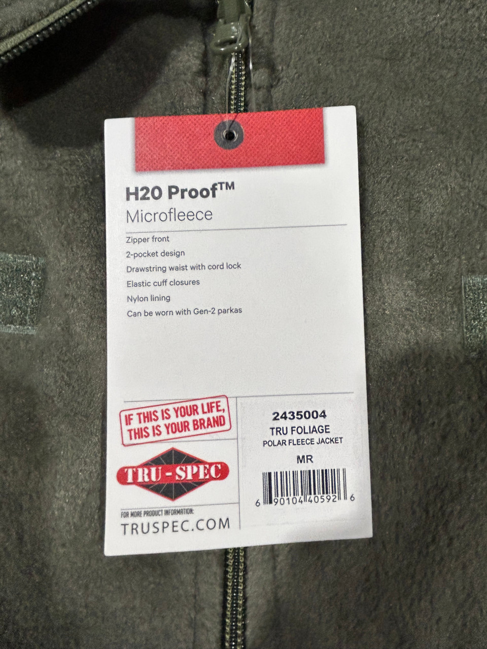 Tru-Spec Polar Fleece Jacket H2O Proof Microfleece - SGT TROYS