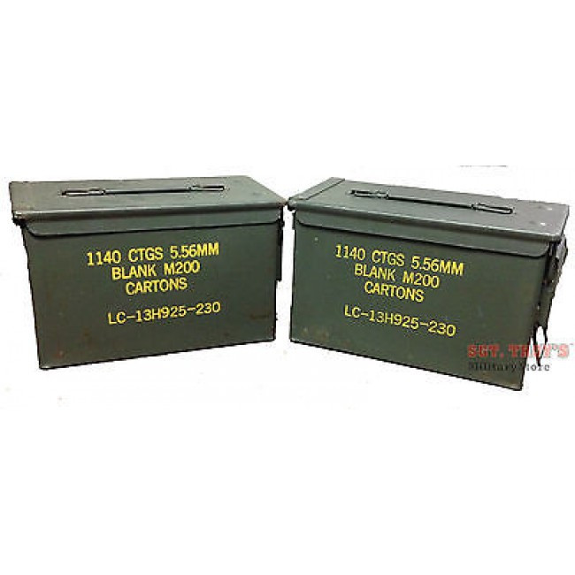 2 PACK .50 CALIBER 5.56mm Ammo Can | SGT TROYS