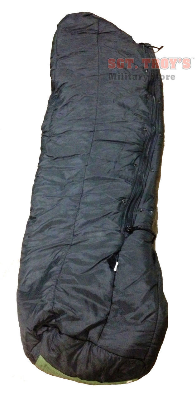 Military MSS Intermediate Cold Weather Sleeping Bag Black Very Good NSN -  SGT TROYS