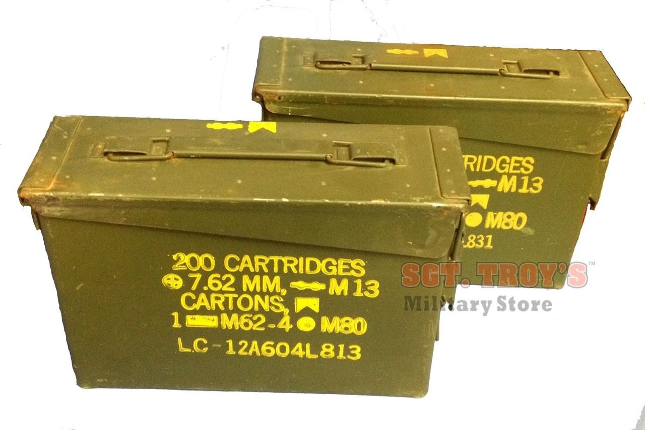 30 Caliber AMMO Box Can, 2 Pack
