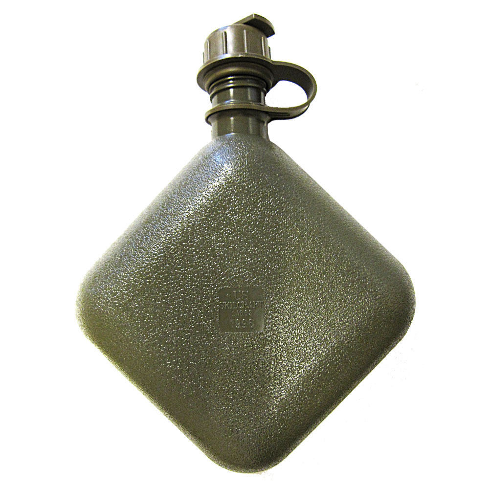 USGI 2 Quart Canteen 3-Piece with Gas Mask NBC Connector | SGT TROYS