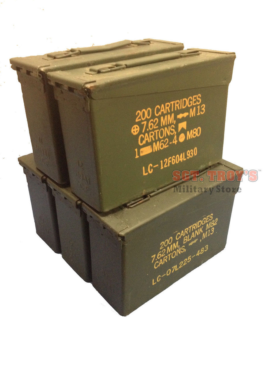 5 Pack 30 CAL USGI Ammo Cans | SGT TROYS