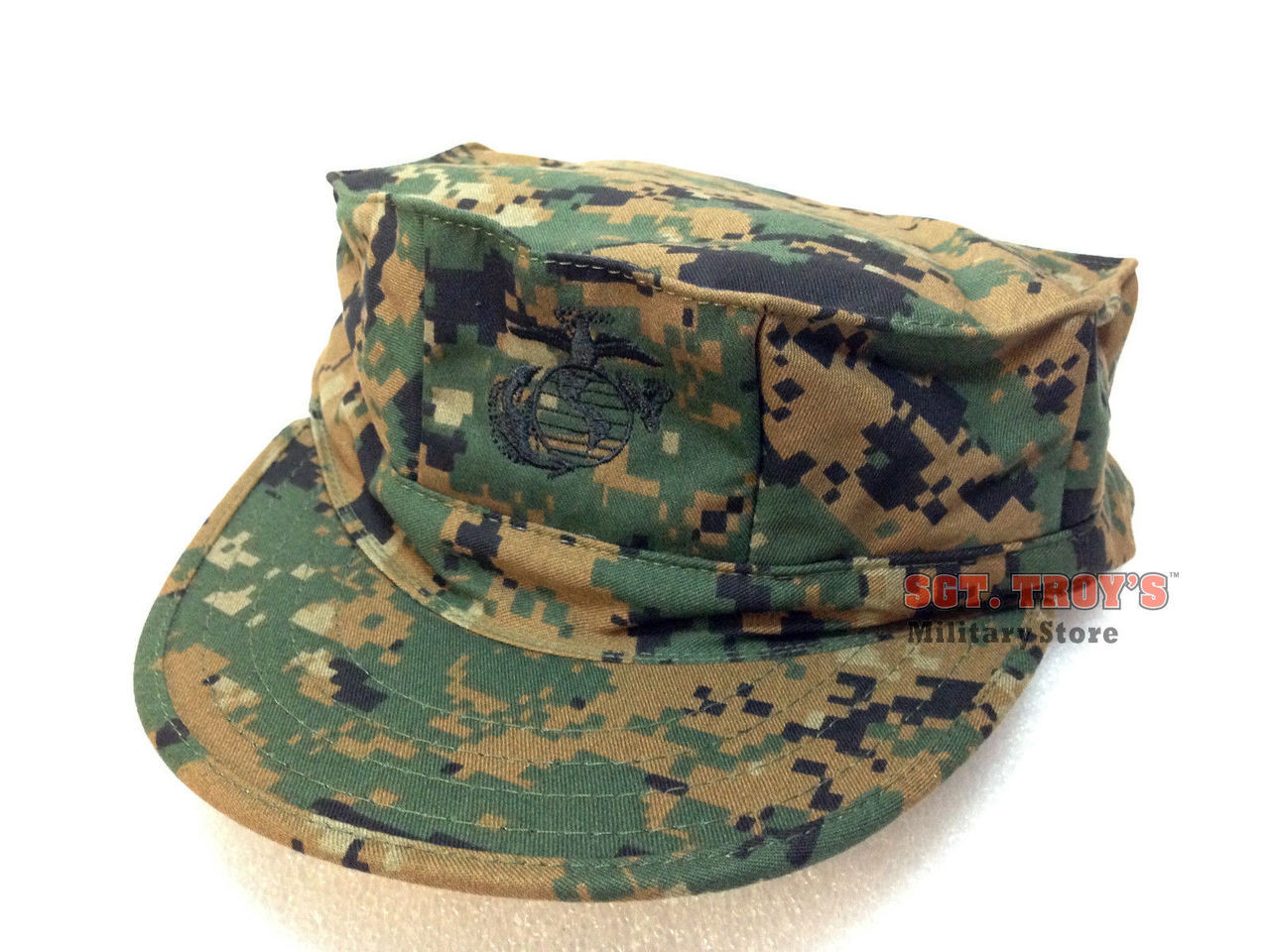 USGI Marine Woodland Camo Cover Cap w/ EGA | SGT TROYS