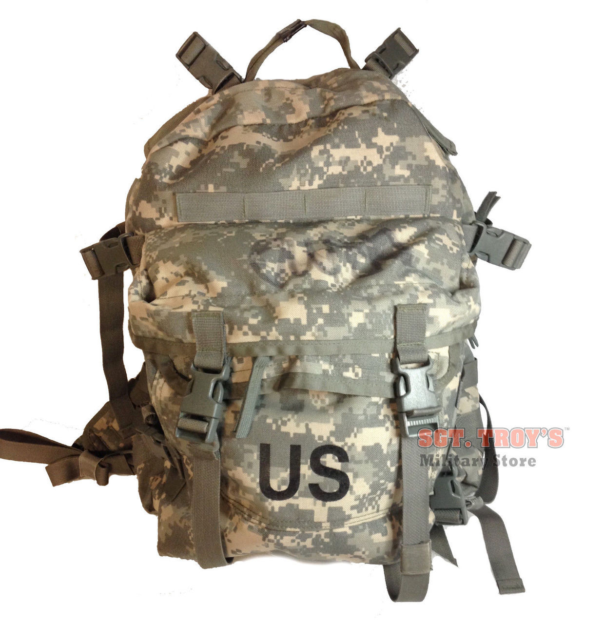 US ARMY ACU ASSAULT PACK 3 DAY MOLLE II BACKPACK BUG OUT BAG Very Good ...