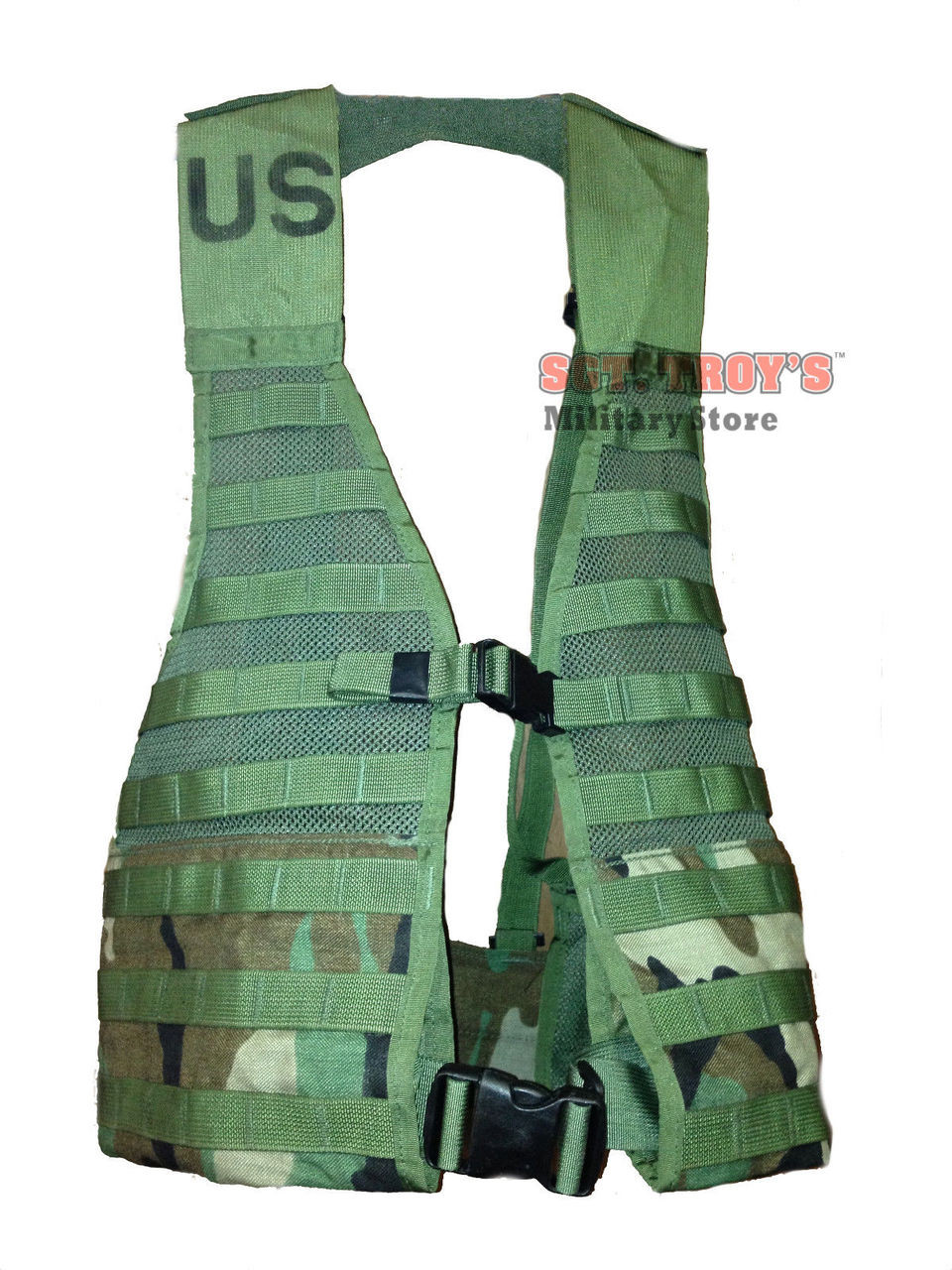 USGI WOODLAND CAMO MOLLE II LOAD BEARING VEST