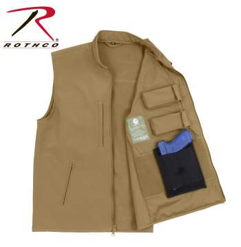 Rothco Concealed Carry Soft Shell Vest SGT TROYS FREE SHIPPING