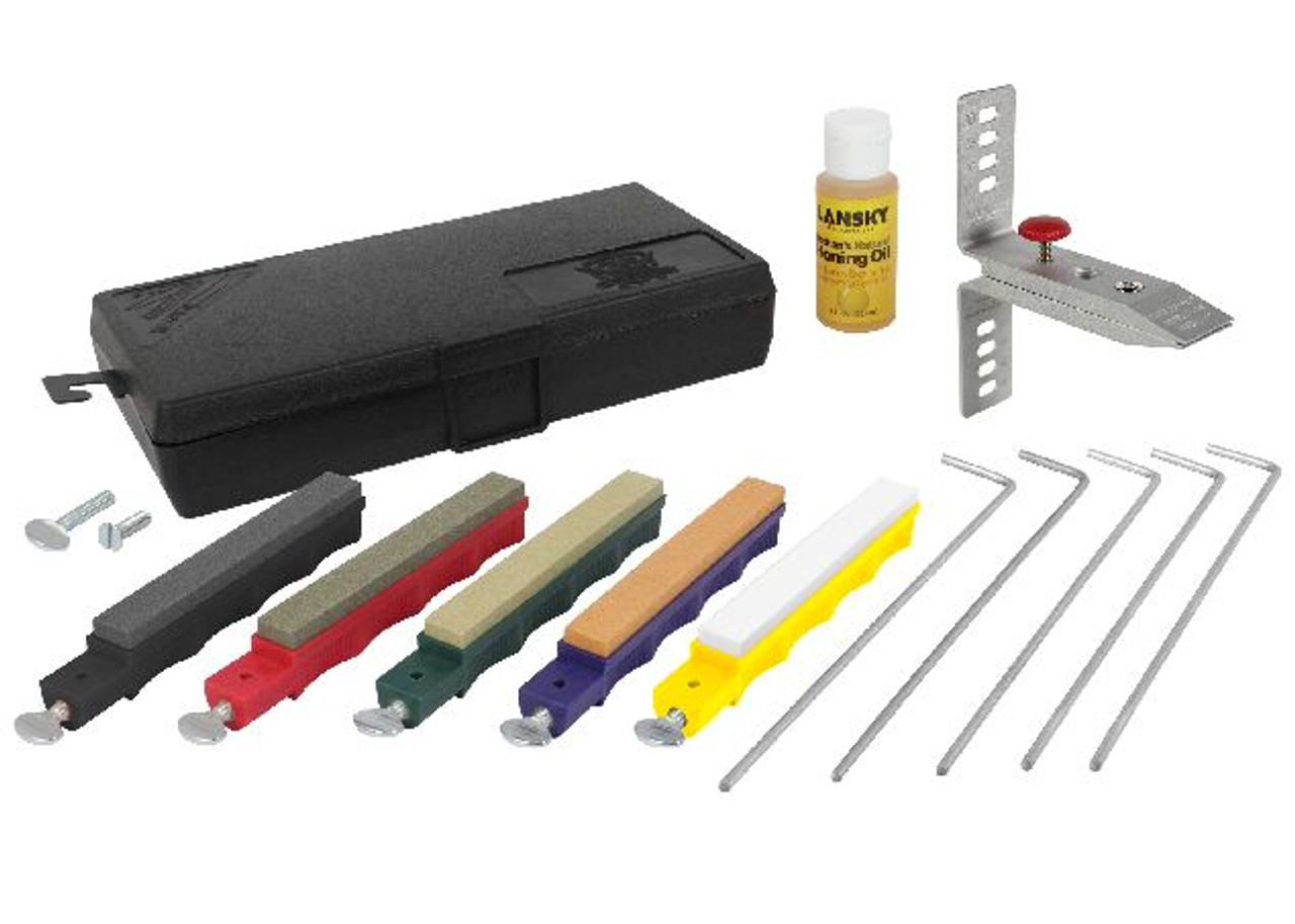 Lansky LKCLX Deluxe 5-Hone Sharpening System With Case and Oil - Fin  Feather Fur Outfitters