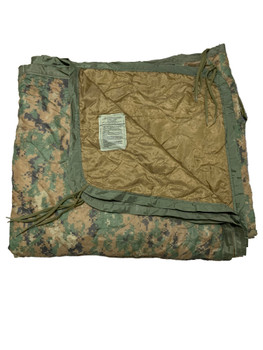 Military Marpat USMC Woodland Digital Poncho Liner Woobie Blanket used