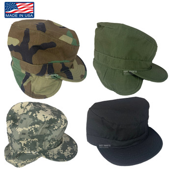 Original Military Cold Weather Combat Patrol Cap with Fleece Earmuff Made in USA Original Military Cold Weather Combat Patrol Cap with Fleece Earmuff Made in USA