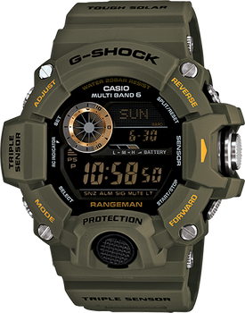 Casio G-Shock Rangman Triple Sensor Solar Watch GW9400-3 Green