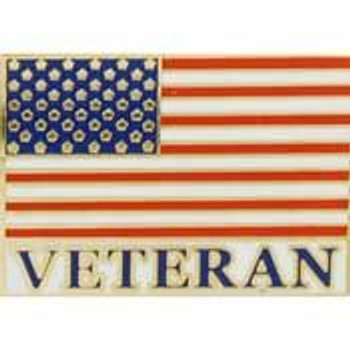 USA Flag Veteran Pin (1-1/8")