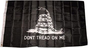 3x5 Gadsden "DON'T TREAD ON ME" Black Flag