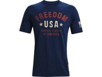 Men's UA Freedom Logo T-Shirt  Freedom logo, Tshirt logo, Shirts blue