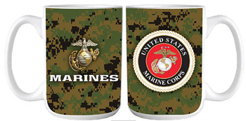 US Marine Corps Digital Camo 15oz Coffee Mug