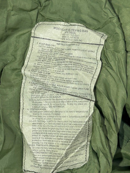 MSS Military Patrol Sleeping Bag NSN OD Green