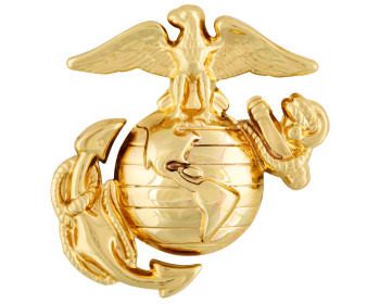Marine Corp USMC EGA Cap Device Enlisted Gold