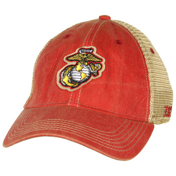 USMC ' Eagle, Globe, and Anchor ' Vintage Trucker Ball Cap Hat USMC ' Eagle, Globe, and Anchor ' Vintage Trucker Ball Cap Hat