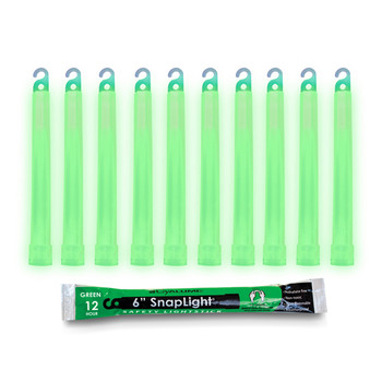 Cyalume 6 inch Green SnapLight 12hr Light Stick 10pk