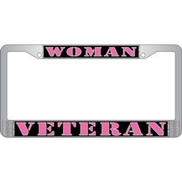 Woman Veteran License Frame