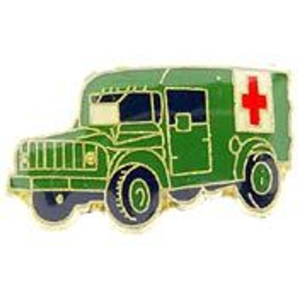 Military Ambulance Pin (1-1/8")