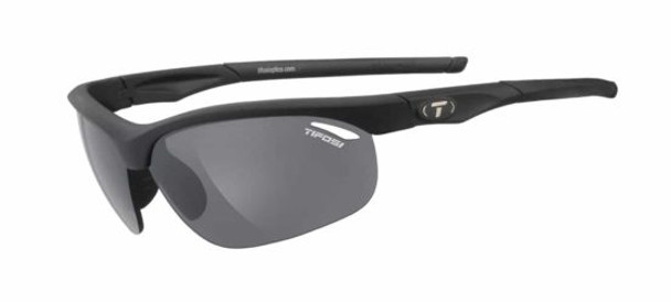 Tifosi Veloce Sunglasses (Matte Black Smoke/HC Red/Clear Lenses)