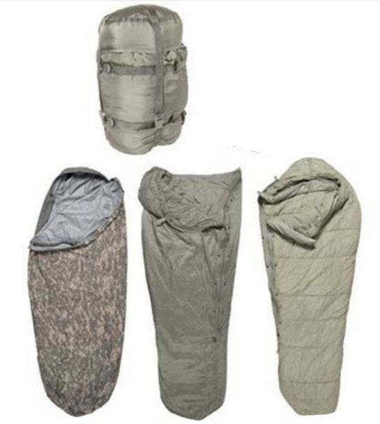 Military 4pc Modular Sleep System MSS ACU Sleeping Bag -60 Degrees VGC