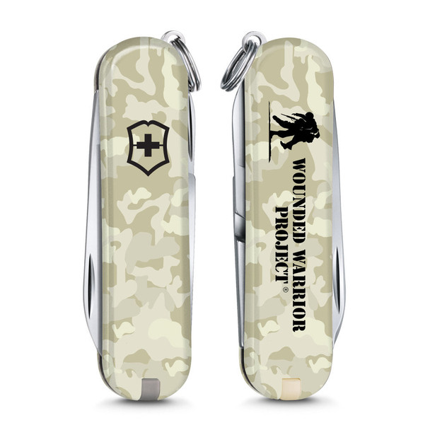 Swiss Army Wounded Warrior Project Tan Camo SD Knife