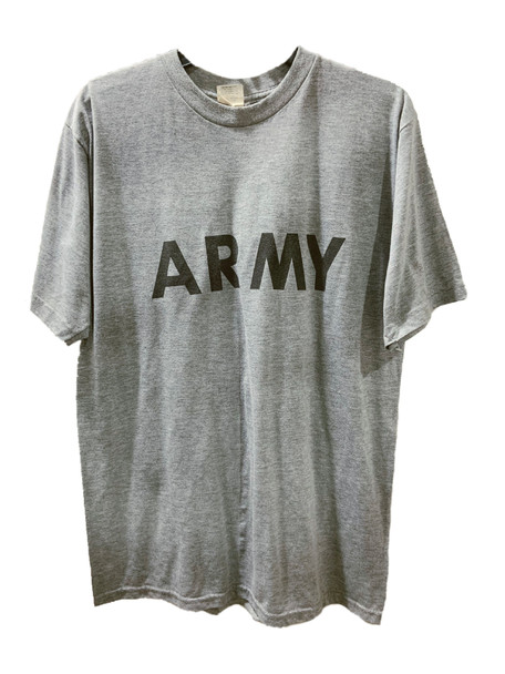 Original Military Grey Army PT Shirt Short Sleeve Physical Training Tee Old School Made in USA