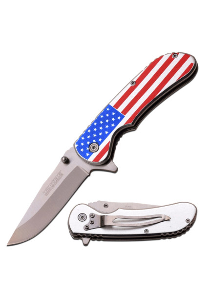 Tac-Force USA Flag Knife (Satin Blade)