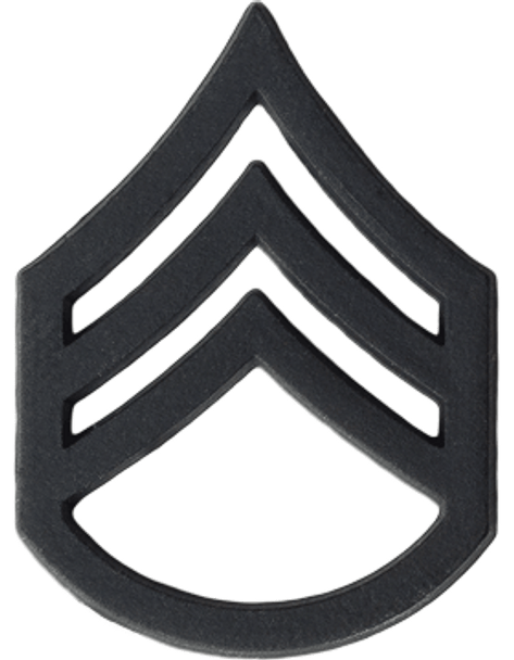 Army Staff Sgt E-6 Rank Set Subdued Black